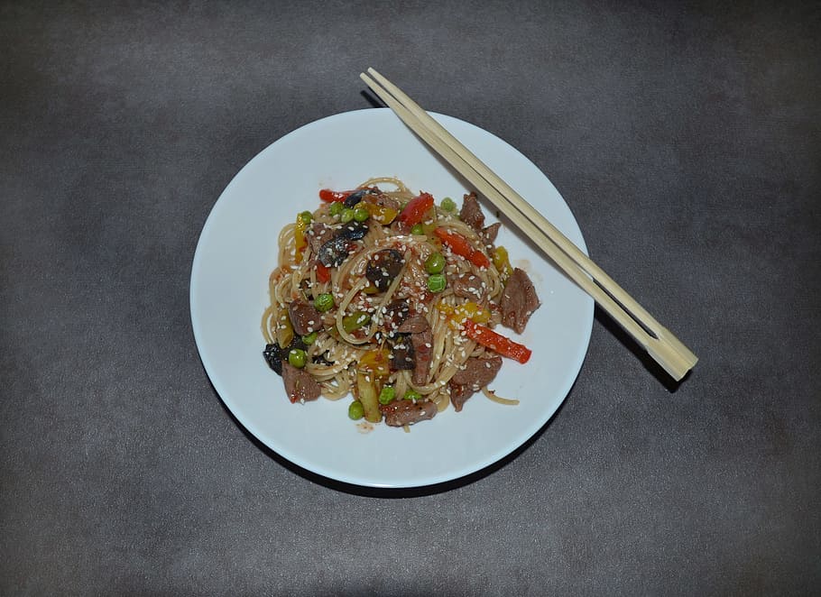 Noodles, Kitchen, Nutrition, appetizing, lunch, dish, food HD wallpaper