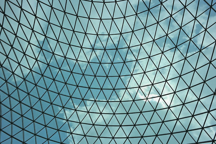 photography black net, glass ceiling, british museum, london, HD wallpaper