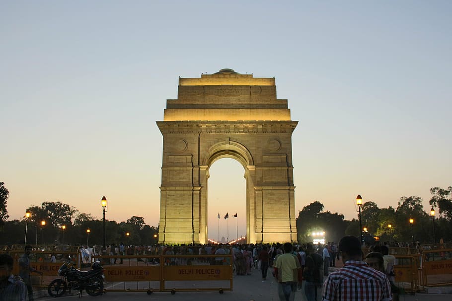 HD wallpaper: india, india gate, new delhi, abendstimmung, sky,  architecture | Wallpaper Flare