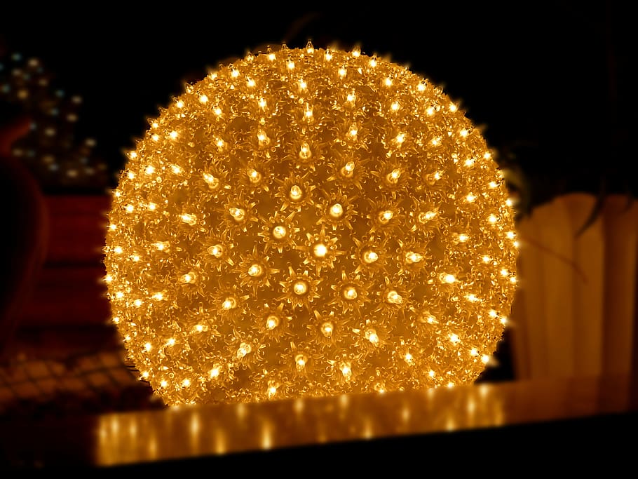 ball, light, christmas, lights, mood, lamp, christmas time HD wallpaper