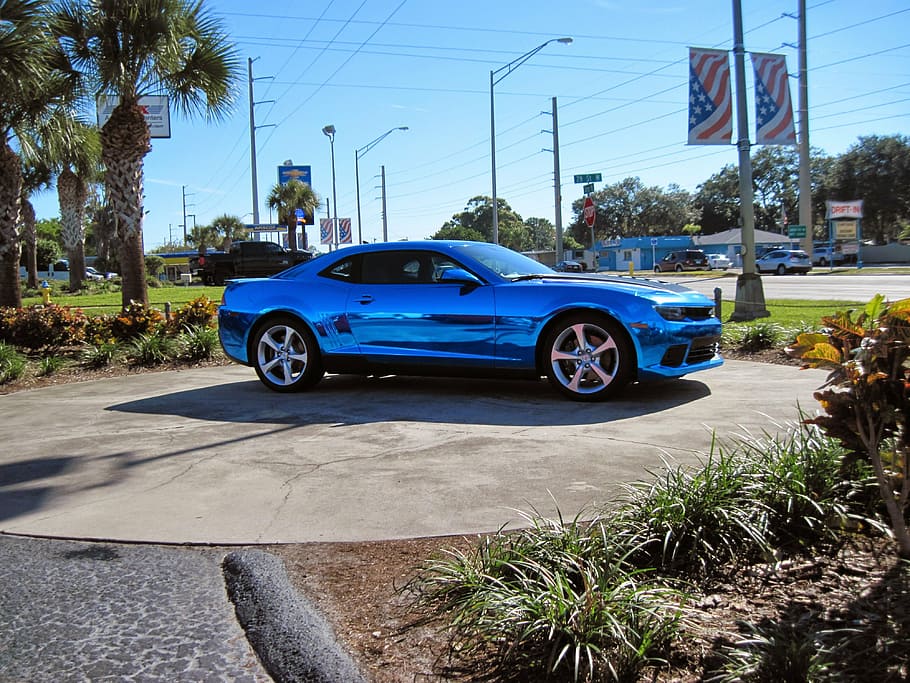 chevy, wrapped, blue, mode of transportation, motor vehicle HD wallpaper