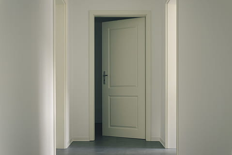 open white wooden 2-panel door, contemporary, within, wall HD wallpaper