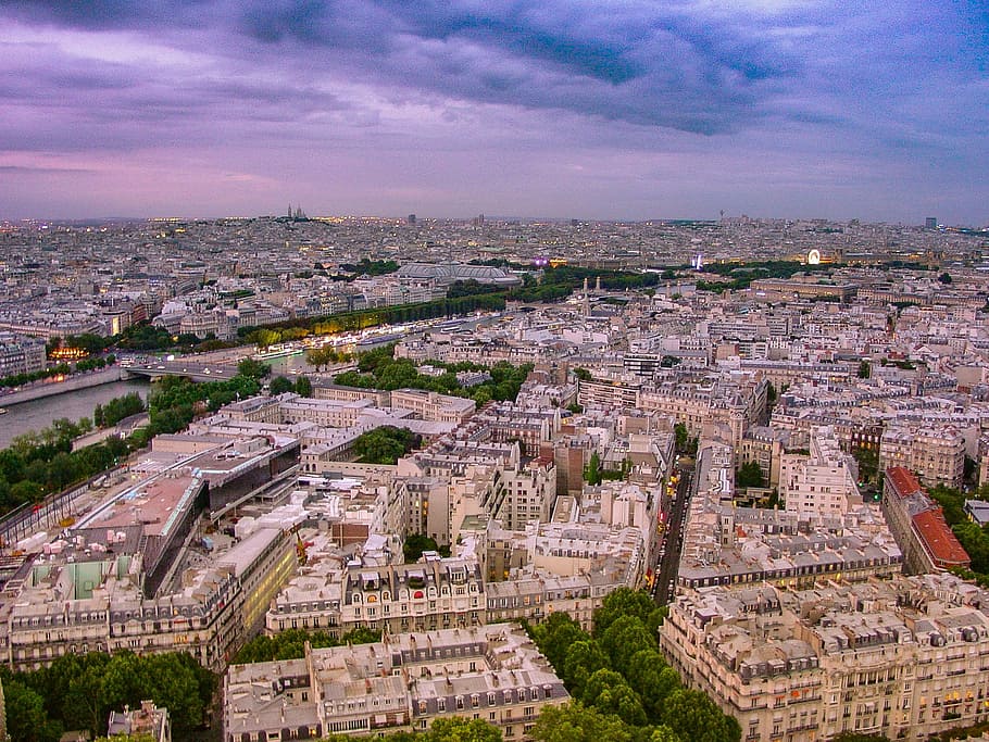 paris, view, eiffel, tower, city, french, cityscape, urban HD wallpaper
