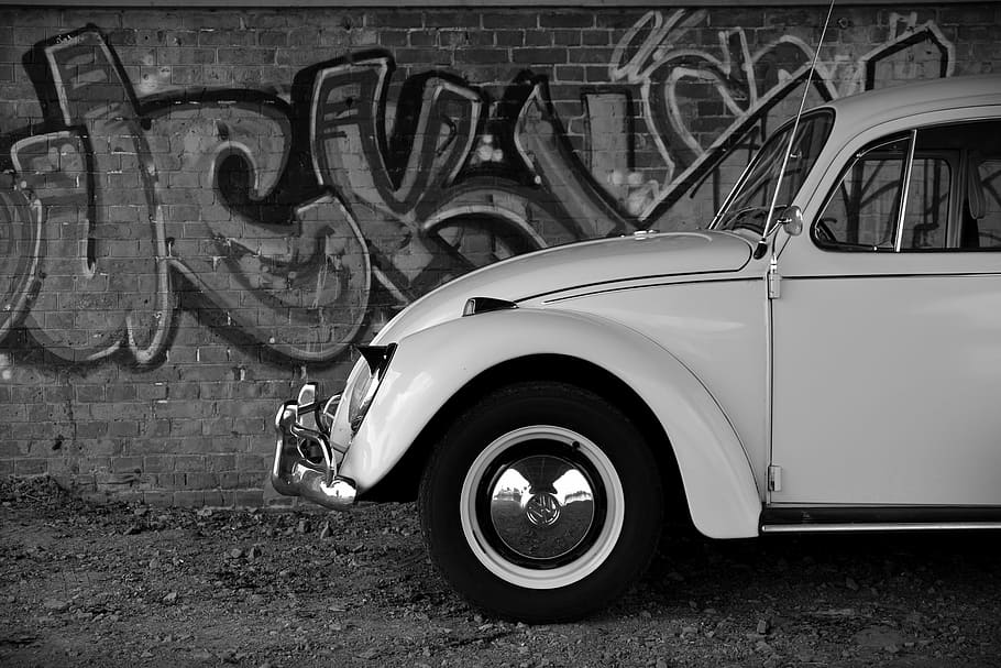 vw, beetle, graffiti, classic, volkswagen, volkswagen vw, oldtimer HD wallpaper