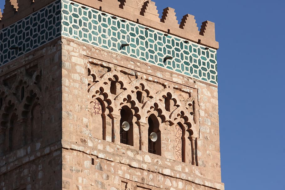 Tower, Marrakech, koutobia, architecture, architectural feature HD wallpaper