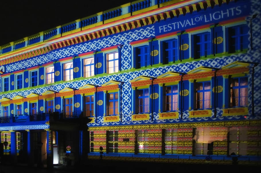 Berlin, Light, Facade, art, festival of lights, city of lights HD wallpaper