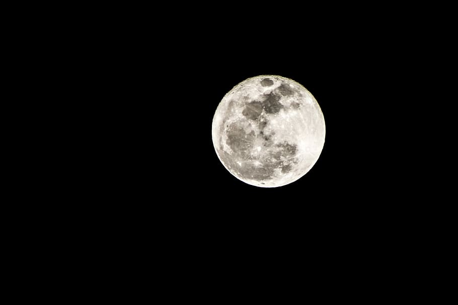 fullmoon at nighttime, photography of full moon, dark, sky, super luna HD wallpaper