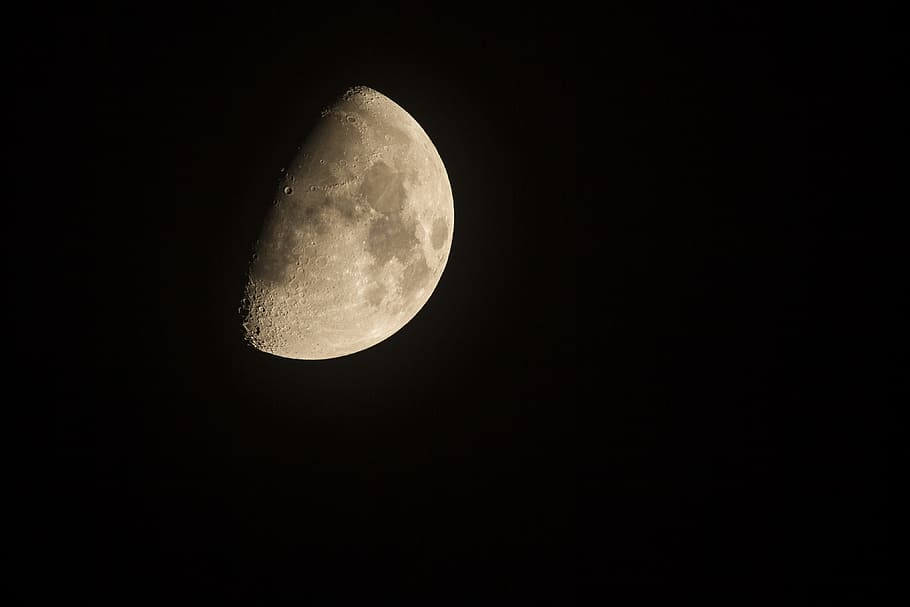 moon, increasingly, moon craters, night, space, astronomy, sky HD wallpaper
