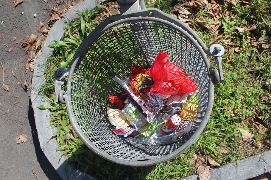 garbage, dustbin, street trash, high angle view, container HD wallpaper