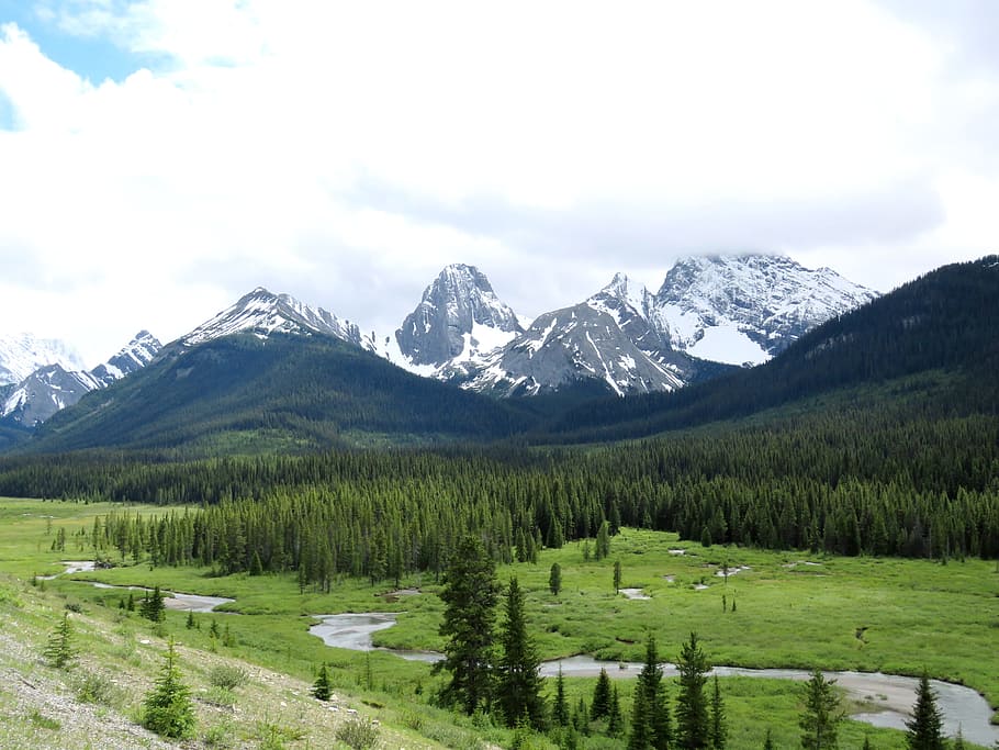 Mountains, Valley, Alberta, Canada, kananaskis, landscape, nature HD wallpaper