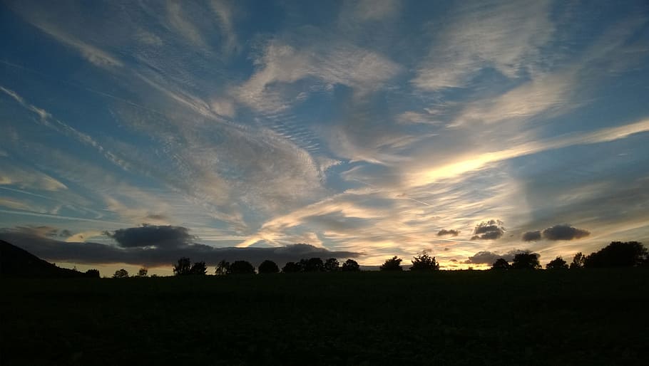 Sunset, Sauerland, Back Light, Nature, sky, remblinghausen HD wallpaper