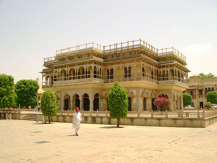 jaipur, sunny, palace, tourism, rajasthan, architecture, built structure, HD wallpaper