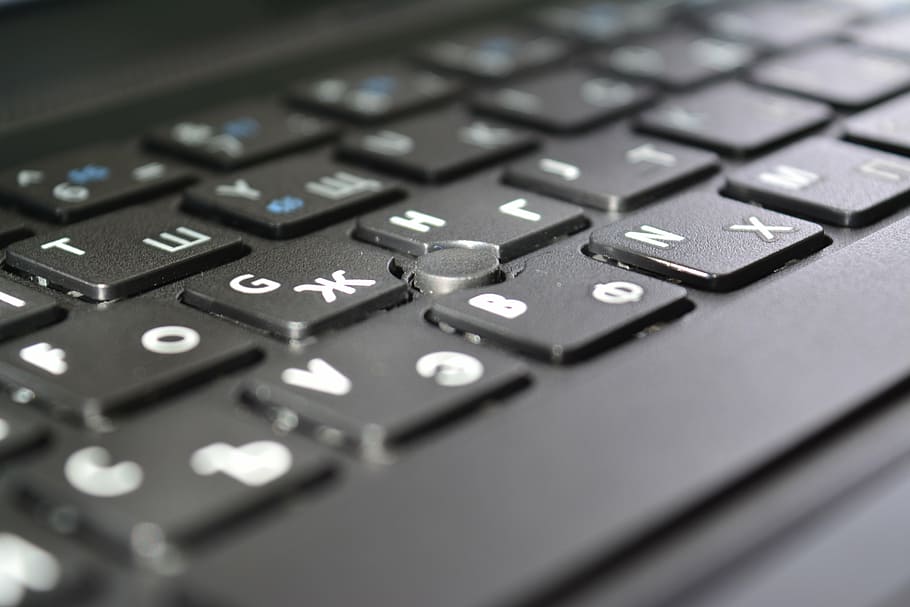 selective-focus photography of computer keyboard, laptop, pc, HD wallpaper