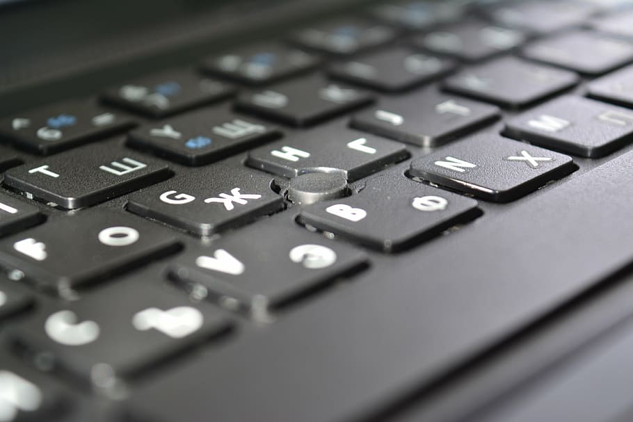 selective-focus photography of computer keyboard, laptop, pc HD wallpaper