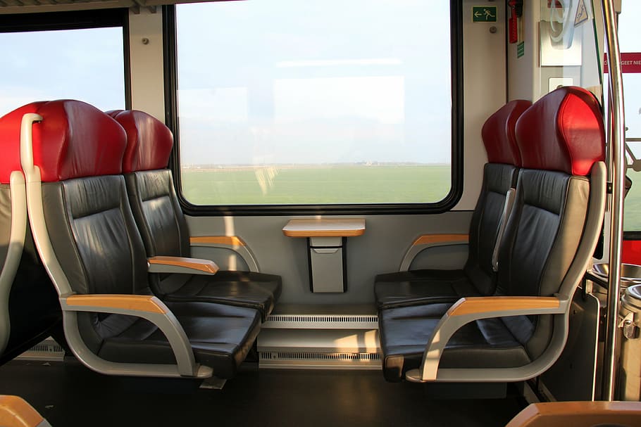 arriva spurt, train, interior, seating, netherlands, transport HD wallpaper