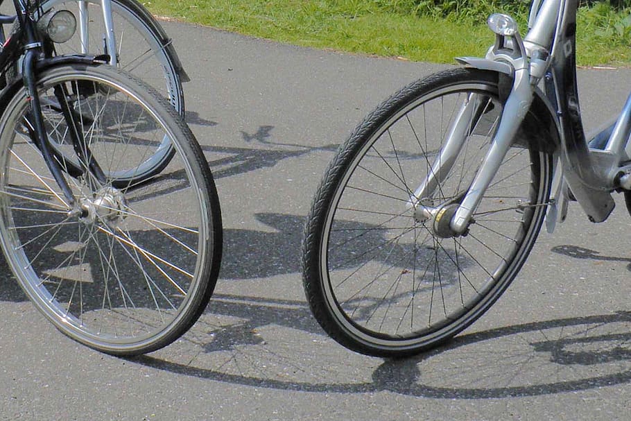 shadow, bicycle, summer, transportation, mode of transportation HD wallpaper