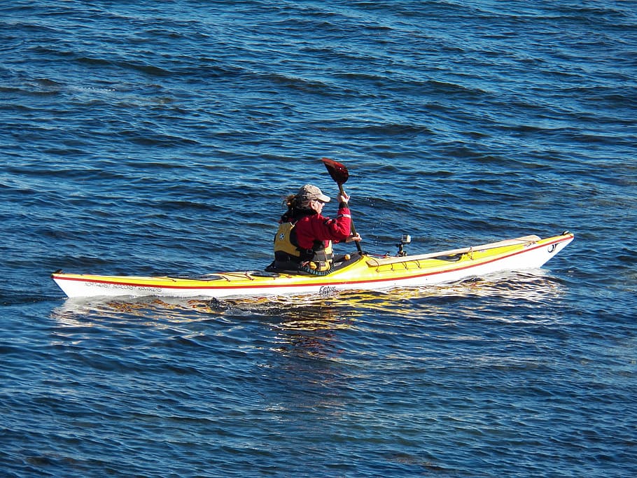 kayak, sea kayaking, boat, boats, vessel, vessels, rowing, pedaling