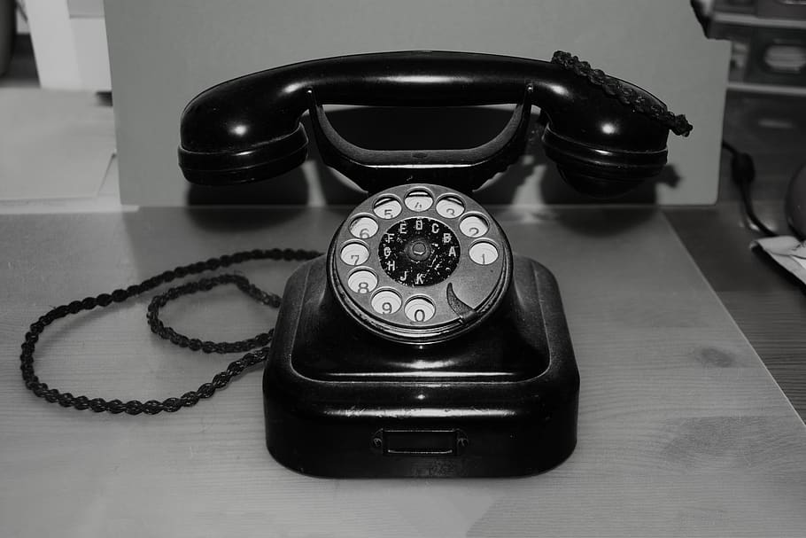 phone, hub, communication, dial, old, select, telephone handset HD wallpaper