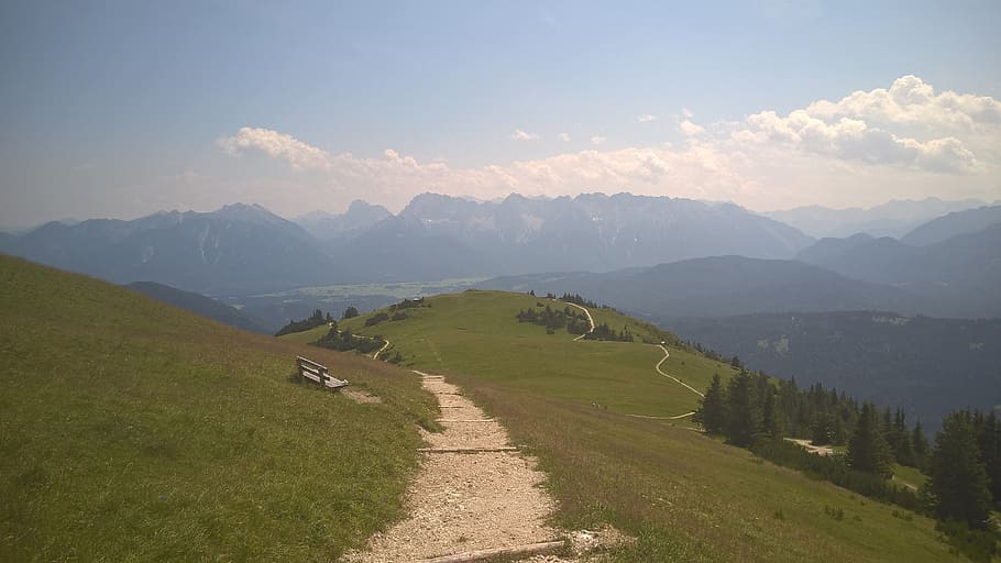 away, mountains, nature, alpine, landscape, trail, outlook HD wallpaper