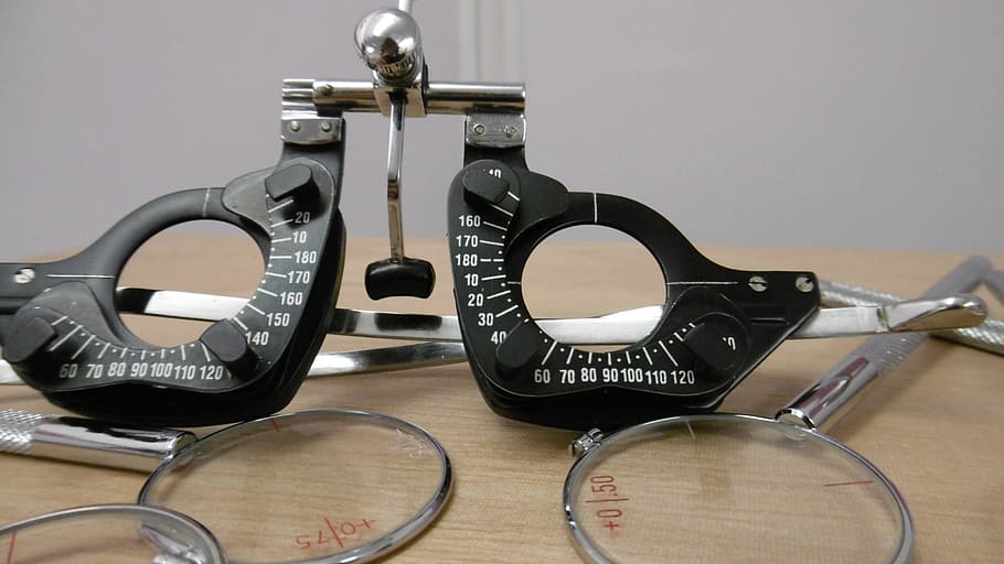 eyeglasses with silver frames, eye test, sight, vision, optometry HD wallpaper