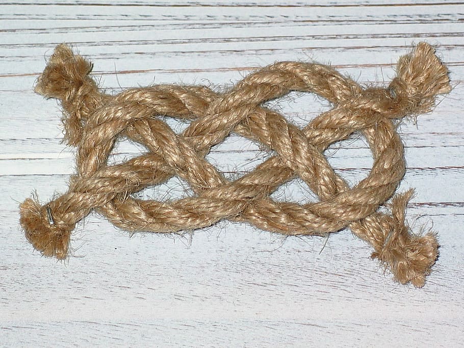 brown rope on white surface, sailor, sailor's knot, dew, fixing, HD wallpaper