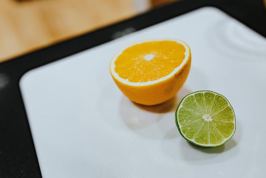 Morning work with a freshly squeezed citrus juice, breakfast HD wallpaper