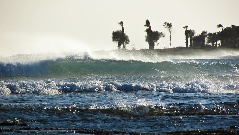 Waves, Wind, Weather, Spray, storm, splash, sea, nature, motion HD wallpaper