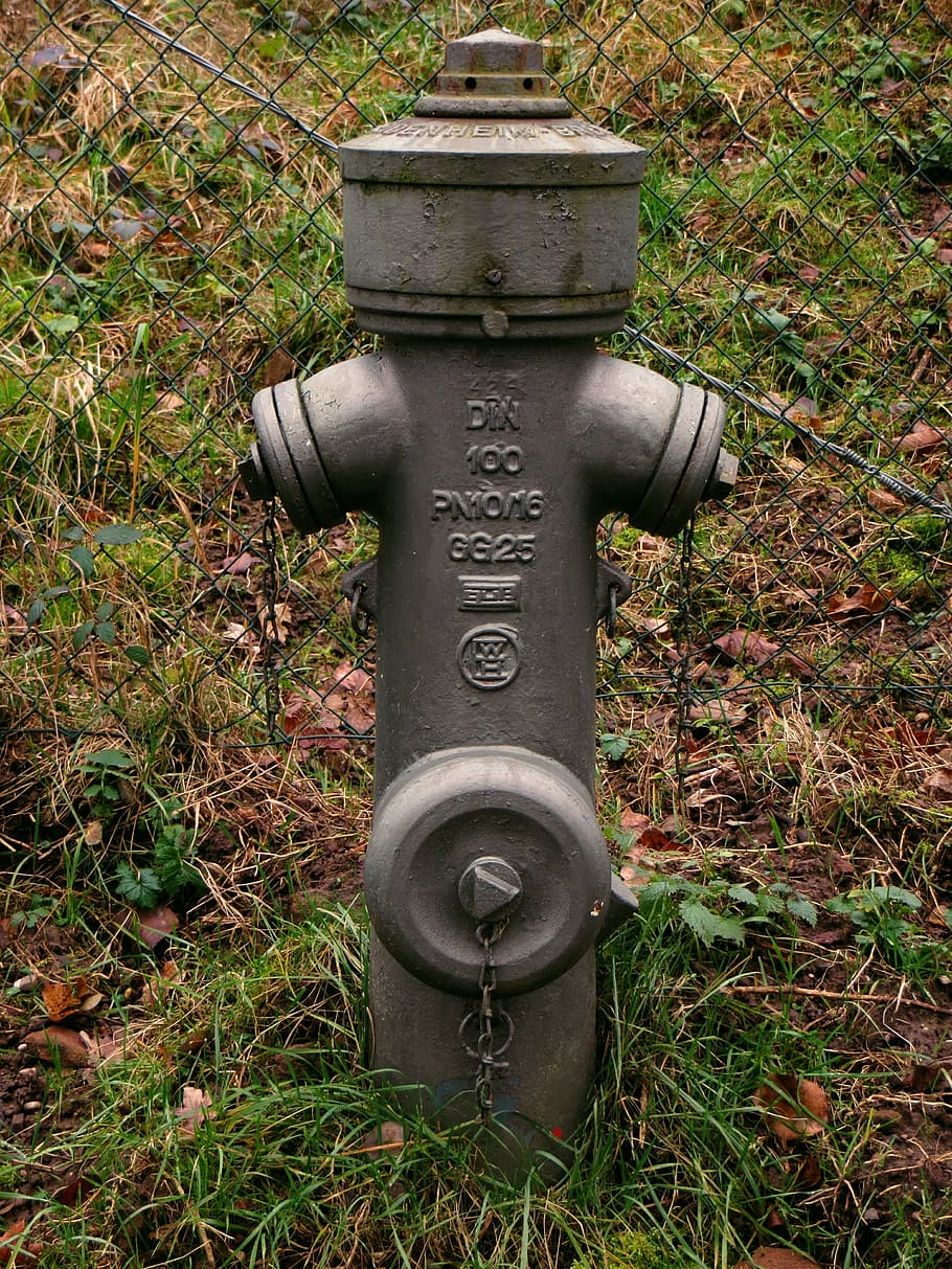 hydrant, water hydrant, metal, grey, steel, iron - Metal, grass HD wallpaper