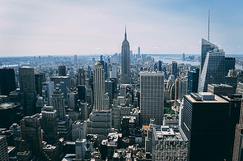 Top of the Rock New York City, bird's eye view photo of New York City HD wallpaper