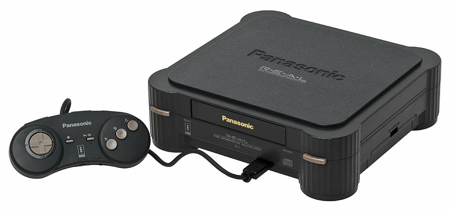 black Panasonic console, video game console, play, toy, computer game