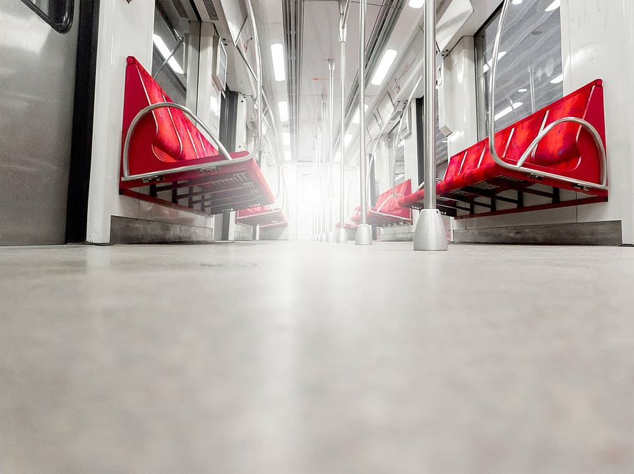 metro, subway, underground, train, empty, railway, railroad HD wallpaper