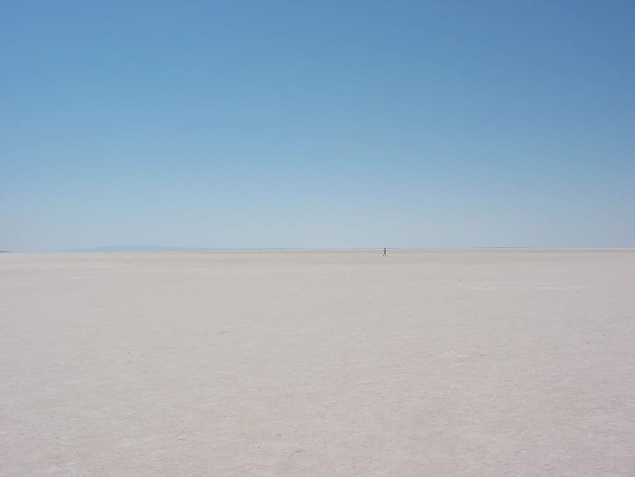 sky, salt desert, landscape, clear sky, scenics - nature, copy space HD wallpaper
