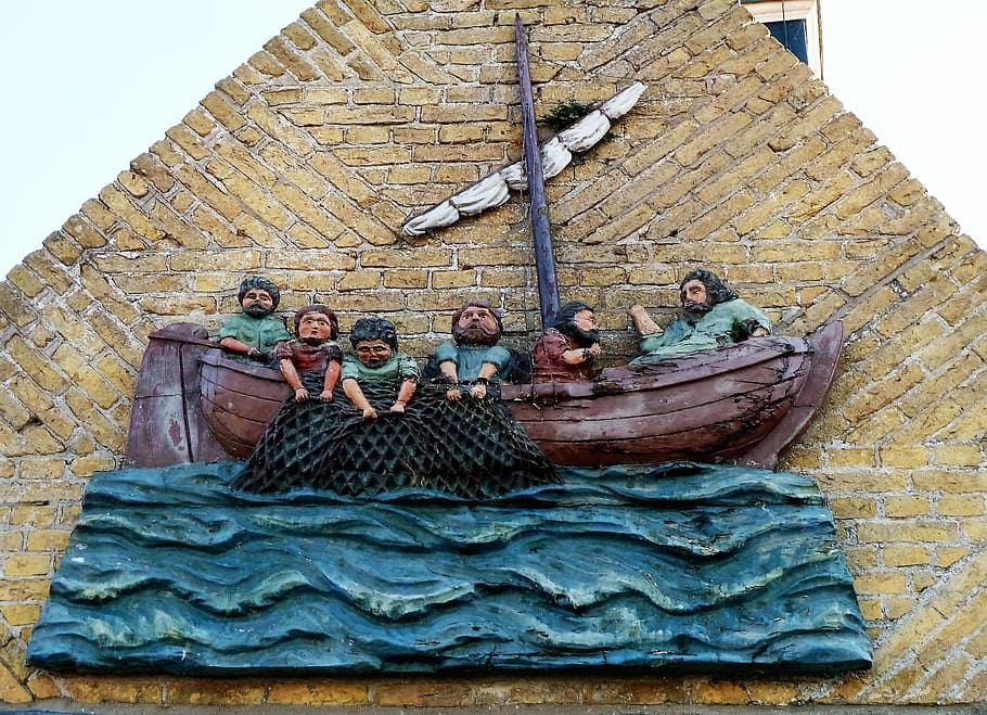 Fishing Boat, Bible, Apostles, Jesus, parable, storm, waves
