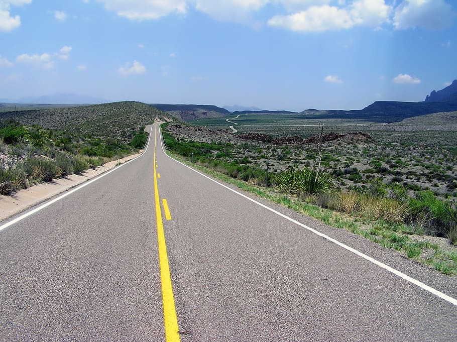 free way under cloudy sky during daytime, big bend, texas, landscape HD wallpaper