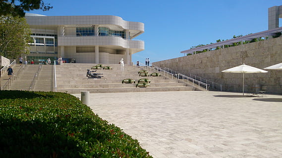 Getty Center, Building, florentine marble, architecture, modernism HD wallpaper