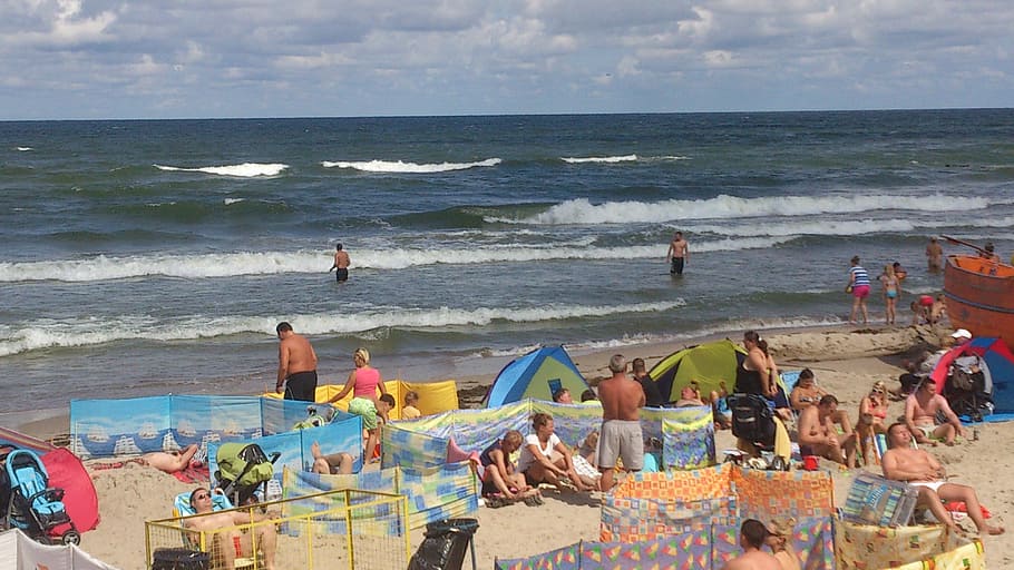 beach, sea, summer, sand, the baltic sea, holidays, landscape HD wallpaper