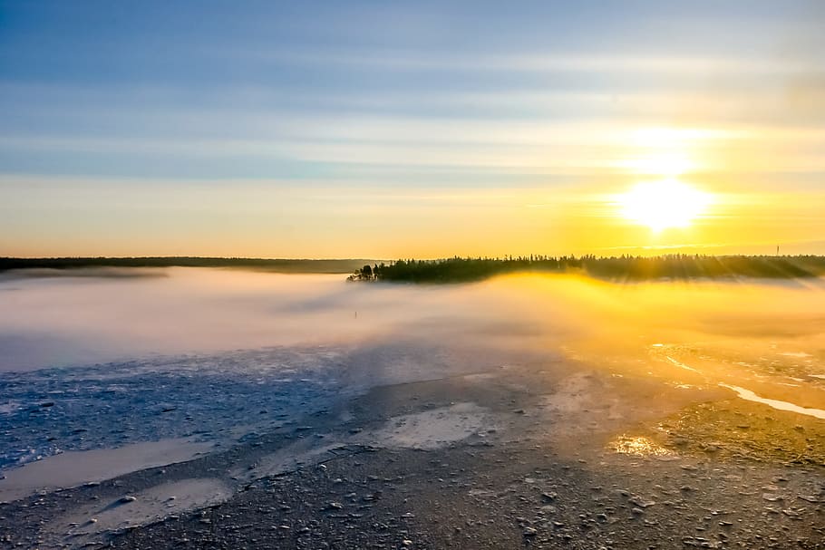 waters, sunset, nature, sky, dawn, coast, travel, sea, scenics - nature HD wallpaper