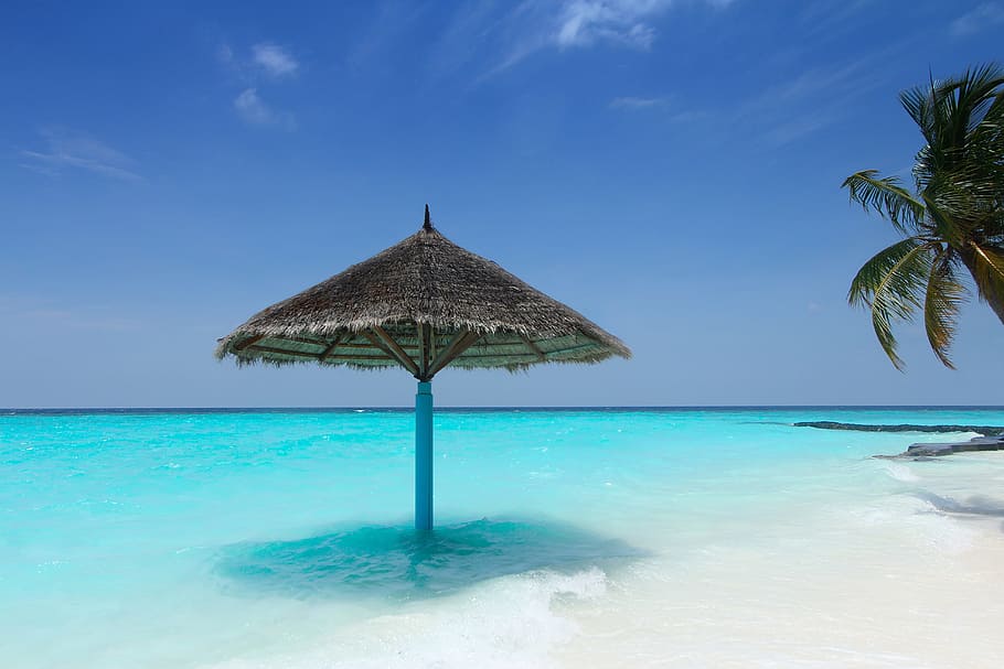 sea, nature, sky, beach, beautiful, color, idyllic, island, maldives, HD wallpaper