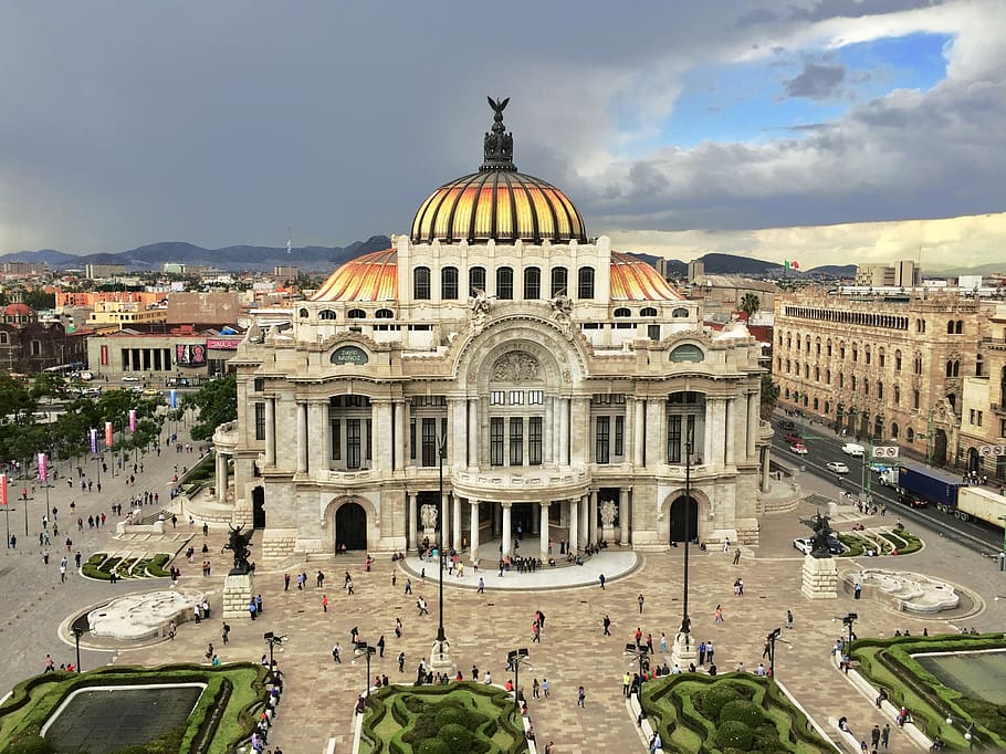palace of fine arts, mexico, cdmx, viva mexico, historic centre, HD wallpaper