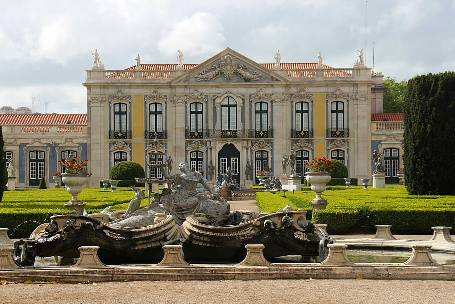 Architecture, Monument, Portugal, Queluz, lisbon, history, building exterior, HD wallpaper