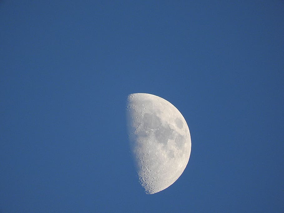 moon, daylight, crescent, sky, space, astronomy, night, astrology HD wallpaper