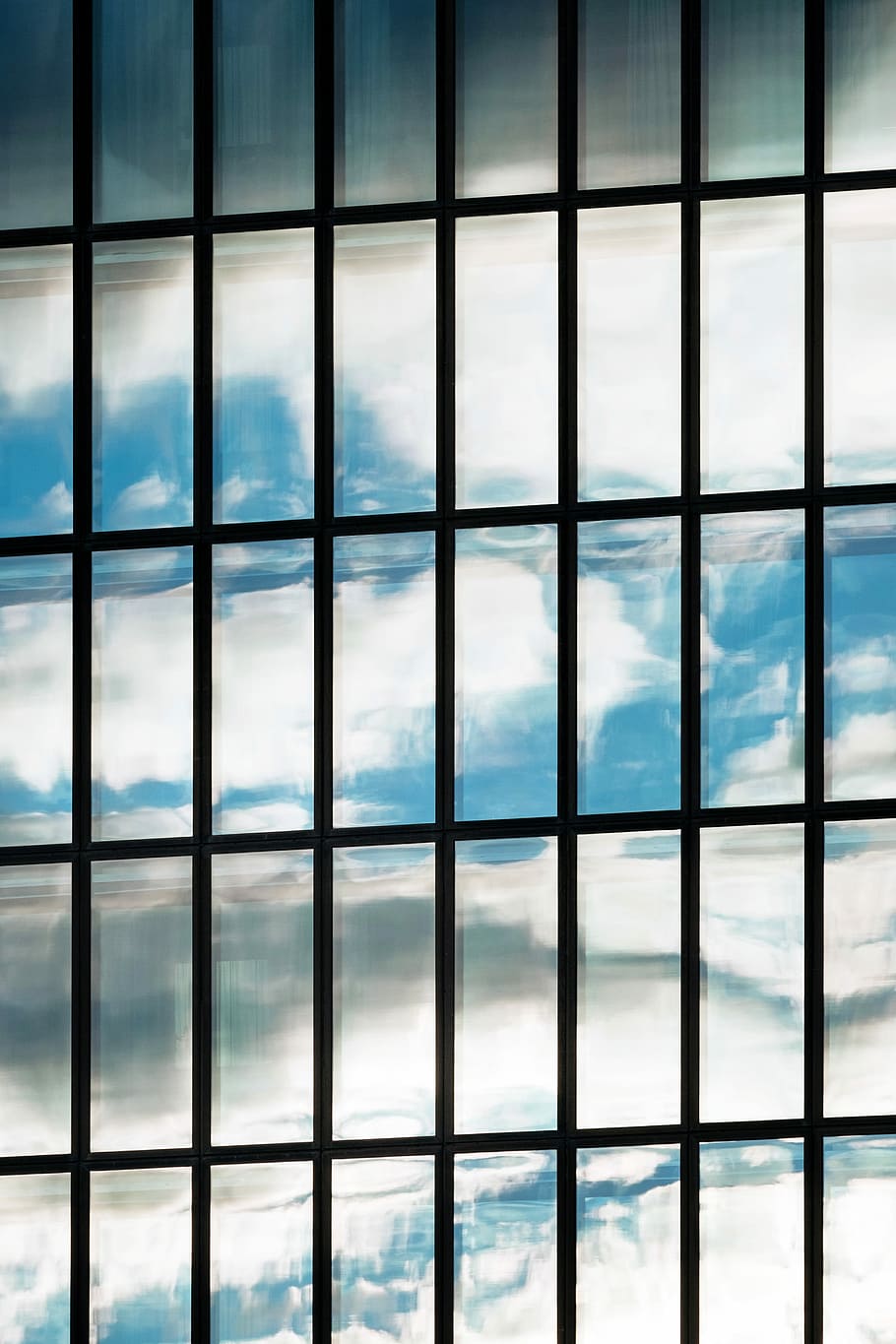 untitled, window, reflection, building, cloud, sky, grid, rectangle HD wallpaper