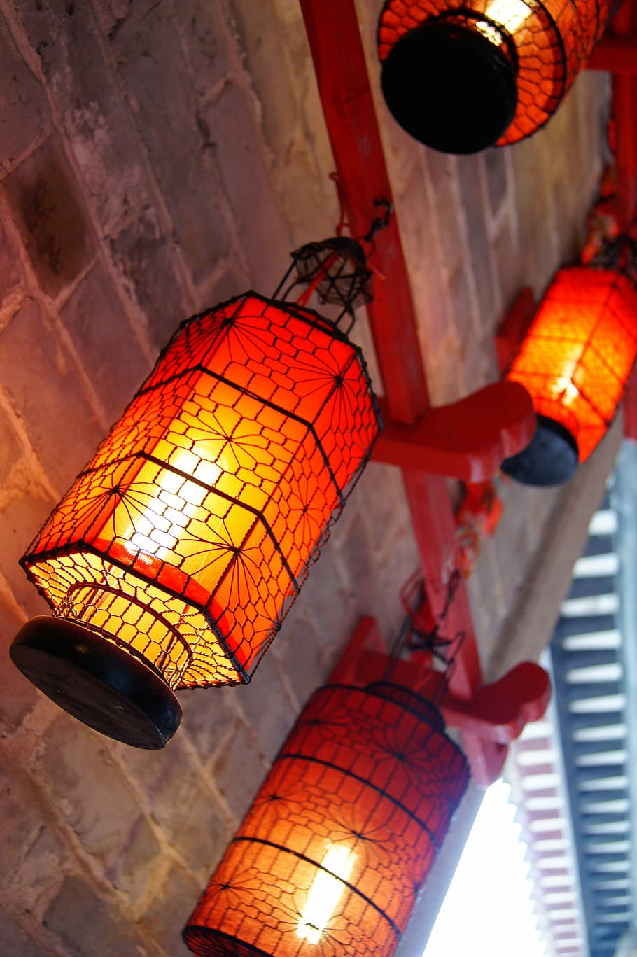lantern, red lantern, festive, electric Lamp, lighting Equipment HD wallpaper