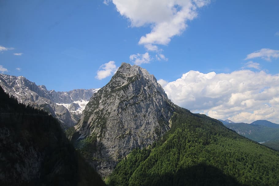 mountains, travel, garmisch, bavaria, munich, zugspitze, summer, HD wallpaper