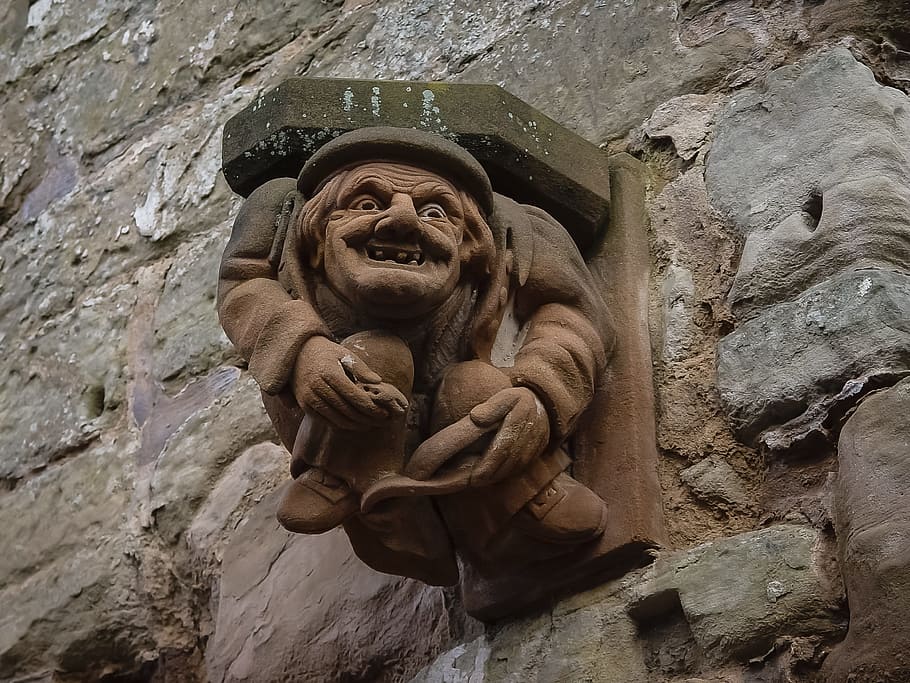 gargoyle, medieval, stone, architecture, art and craft, sculpture HD wallpaper