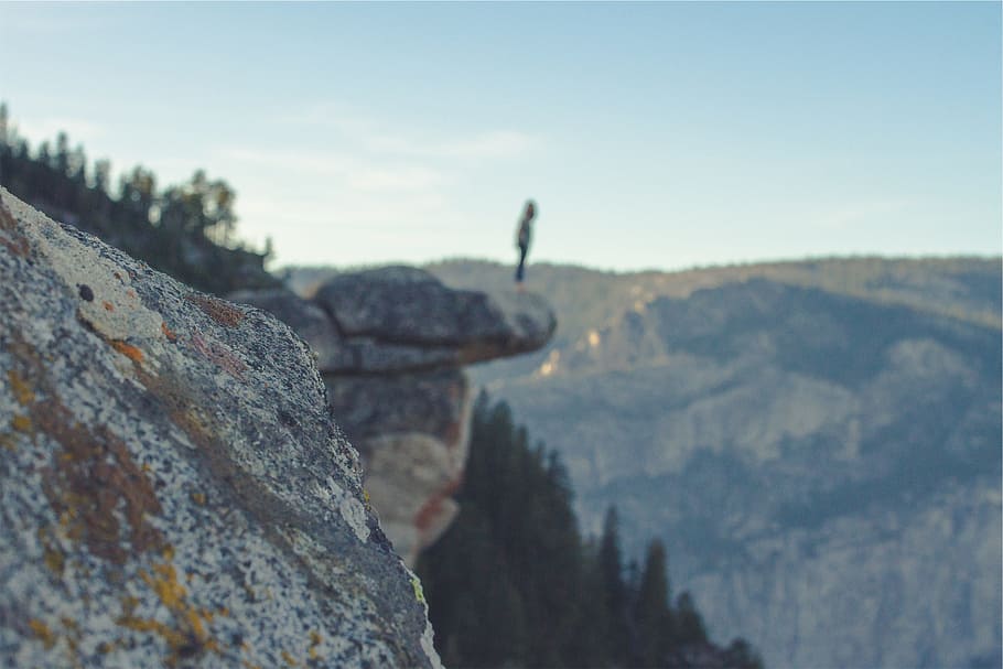 hiking, mountains, cliffs, rocks, nature, sky, no people, architecture HD wallpaper