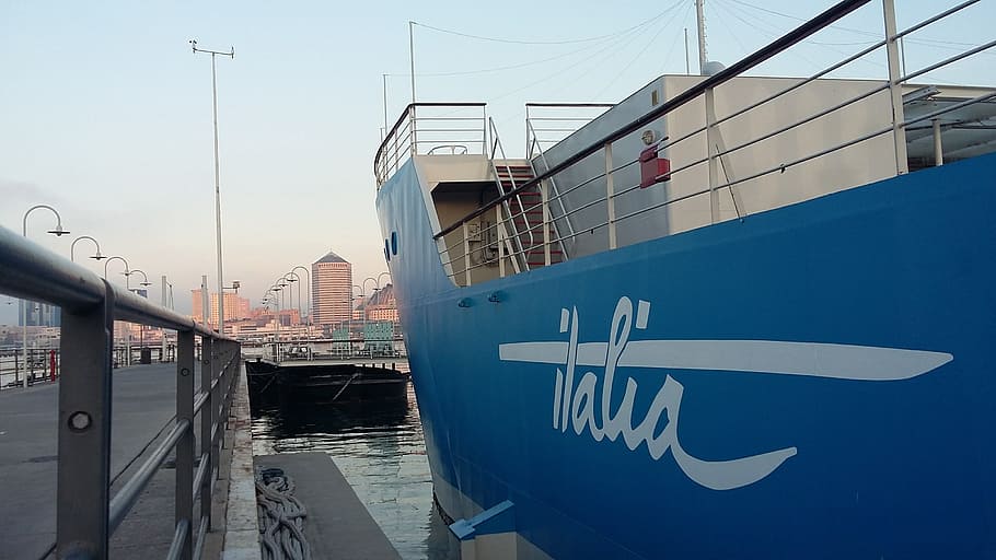 ship, italy, genoa, transportation, nautical vessel, mode of transportation HD wallpaper