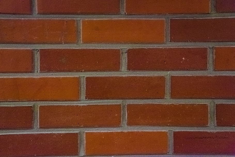 brick wall, bricks, red, pattern, construction, close, lines HD wallpaper