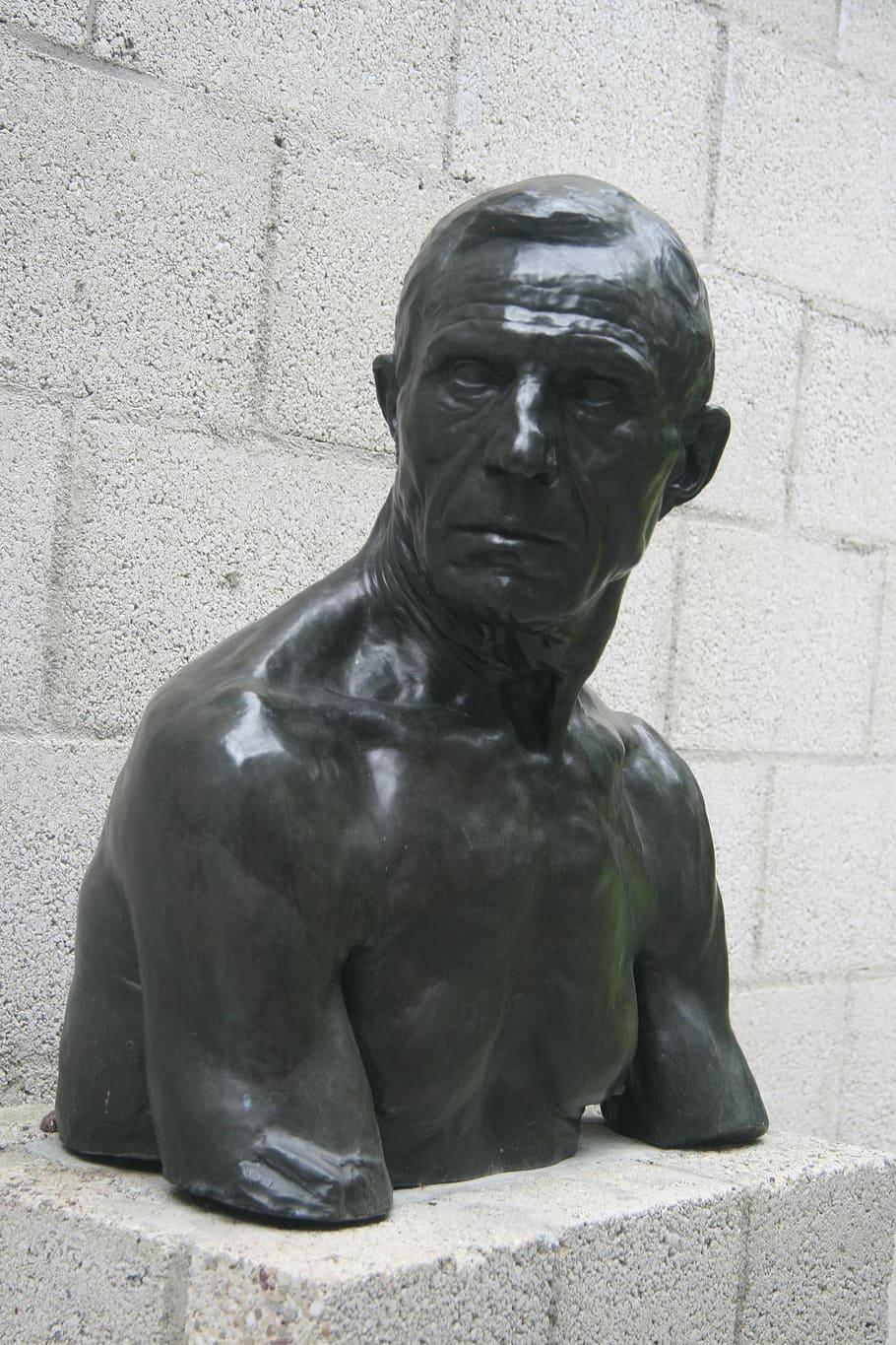 Bust, Man, Black, White, Museum, art, statue, sculpture, art and craft HD wallpaper