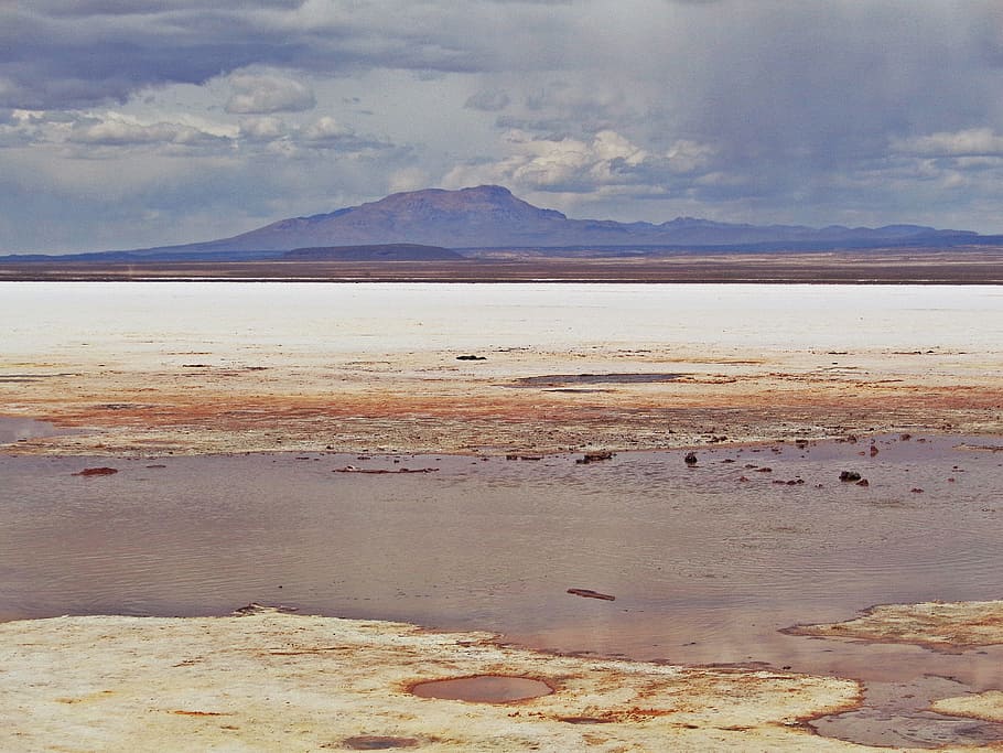 Salar De Uyuni, Bolivia, the salar de uyuni, salt desert, mountains